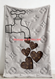 LV Heart Flow Blanket Monogram Love Throw IMG_3594